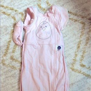 Nested Bean sleep sac with removable for hands. Size small 3-6 months